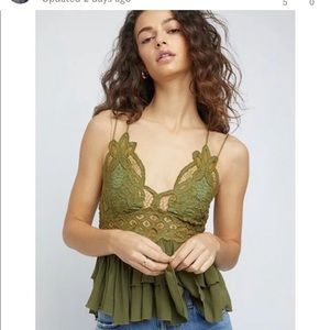 Free People Adella Cami Olive Sparrow